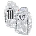W.Commanders #10 Tress Way Player Arctic Camo Limited Salute to Service Pullover Hoodies Game BALCE Stitched Jerseys