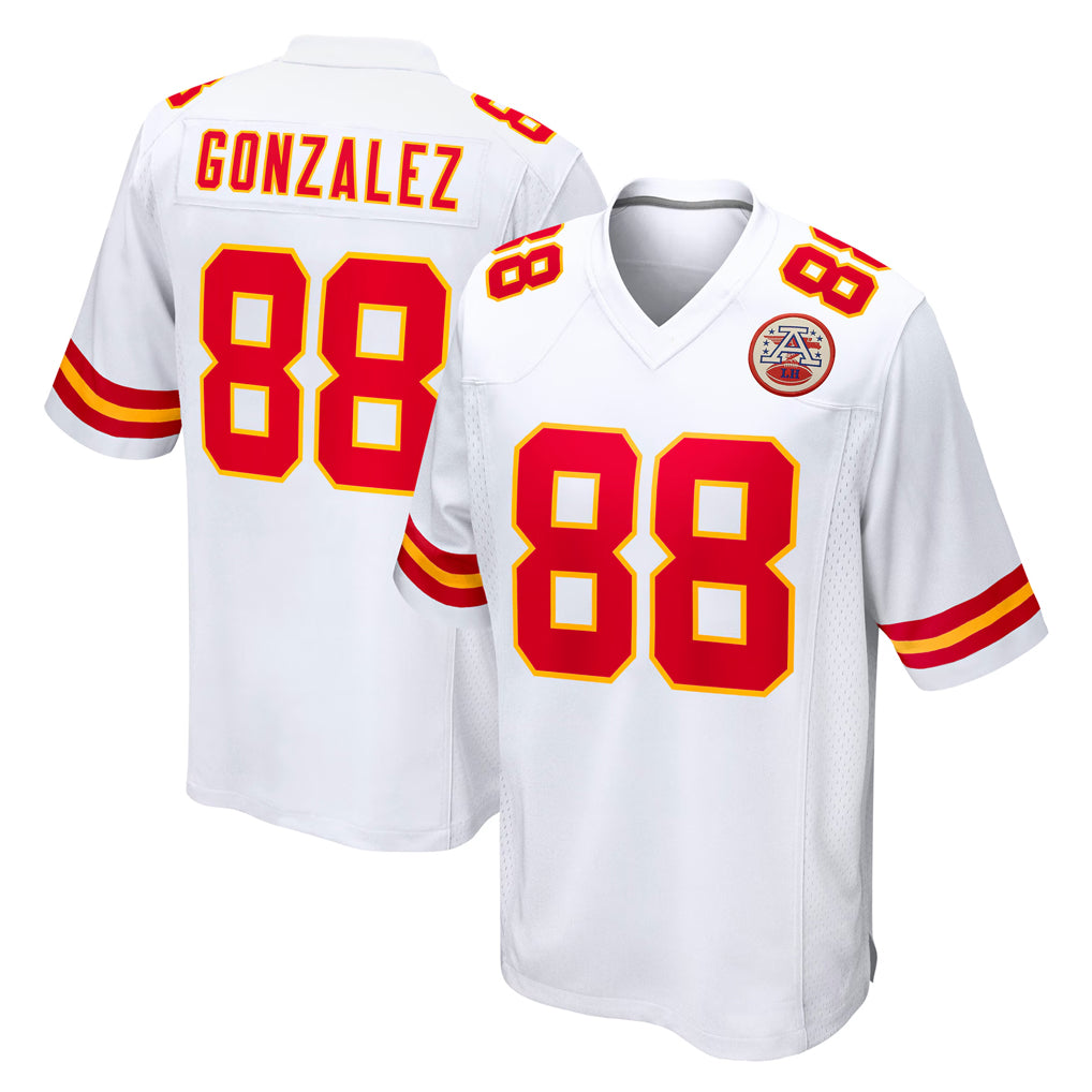 KC.Chiefs #88 Tony Gonzalez Player White Home Game BALCE Stitched Jerseys