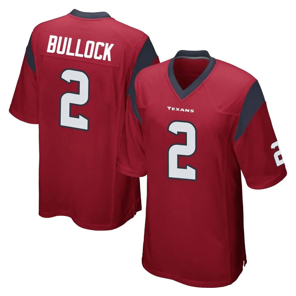 H.Texans #2 Calen Bullock Player Red Home Game BALCE Stitched Jerseys