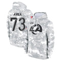 LA.Rams #73 Steve Avila Player Arctic Camo Salute to Service Hoodies Limited Game BALCE Stitched Jerseys