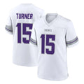 M.Vikings #15 Dallas Turner Player White Alternate Home Game BALCE Stitched Jerseys