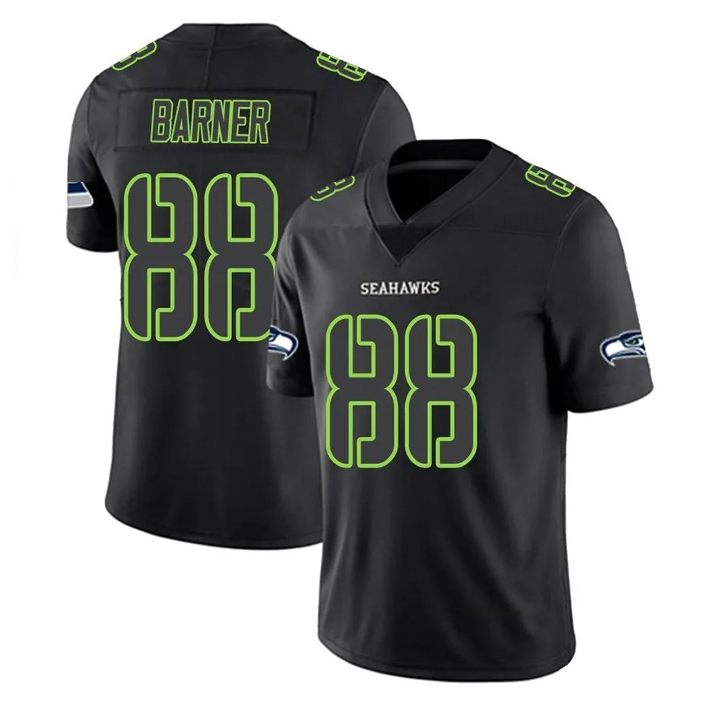S.Seahawks #88 AJ Barner Player Black Impact Limited Home Game BALCE Stitched Jerseys