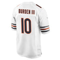 C.Bears #10 Luther Burden III Player White Home Game BALCE Stitched Jerseys