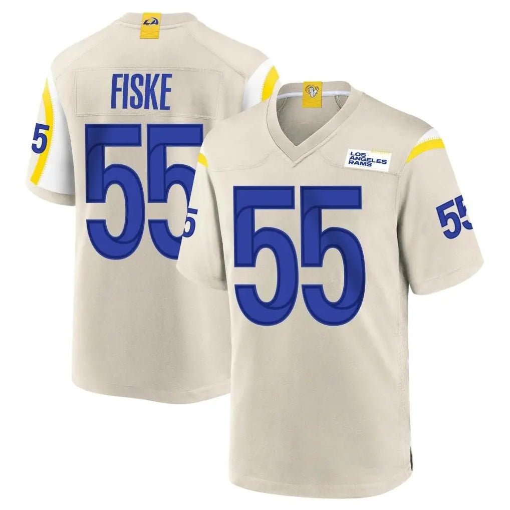 LA.Rams #55 Braden Fiske Player Bone Home Game BALCE Stitched Jerseys