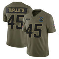 LA.Chargers #45 Tuli Tuipulotu Player Olive 2025 Salute To Service Limited Game BALCE Stitched Jerseys