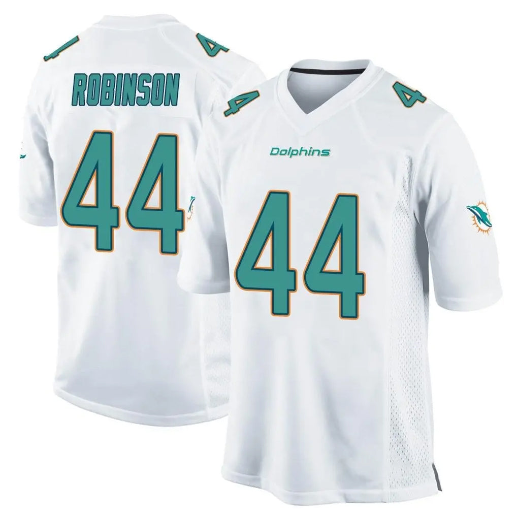 M.Dolphins #44 Chop Robinson Player White Home Game BALCE Stitched Jerseys