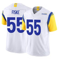 LA.Rams #55 Braden Fiske Player White Limited Vapor F.U.S.E. Home Game BALCE Stitched Jerseys