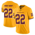 W.Commanders #22 Jacory Croskey-Merritt Player Gold Limited Color Rush Home Game BALCE Stitched Jerseys