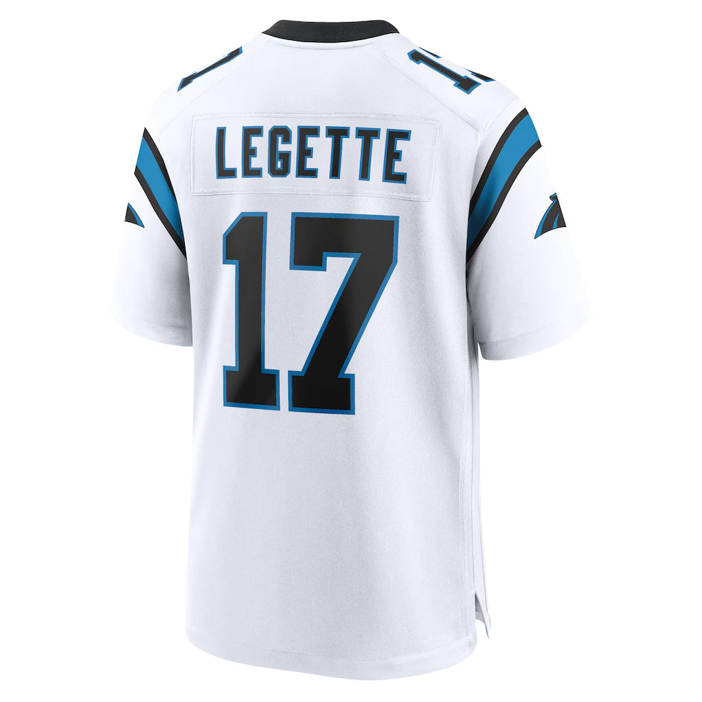 C.Panthers #17 Xavier Legette Player White Home Game BALCE Stitched Jerseys