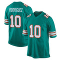 M.Dolphins #10 Jacob Rodriguez Player Aqua Alternate Home Game BALCE Stitched Jerseys