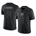 NY.Giants #0 Brian Burns Player Black Limited Reflective Home Game BALCE Stitched Jerseys