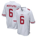 SF.49ers #6 Malik Mustapha Player White Home Game BALCE Stitched Jerseys