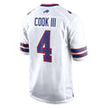 B.Bills #4 James Cook III Player White Home Game BALCE Stitched Jerseys