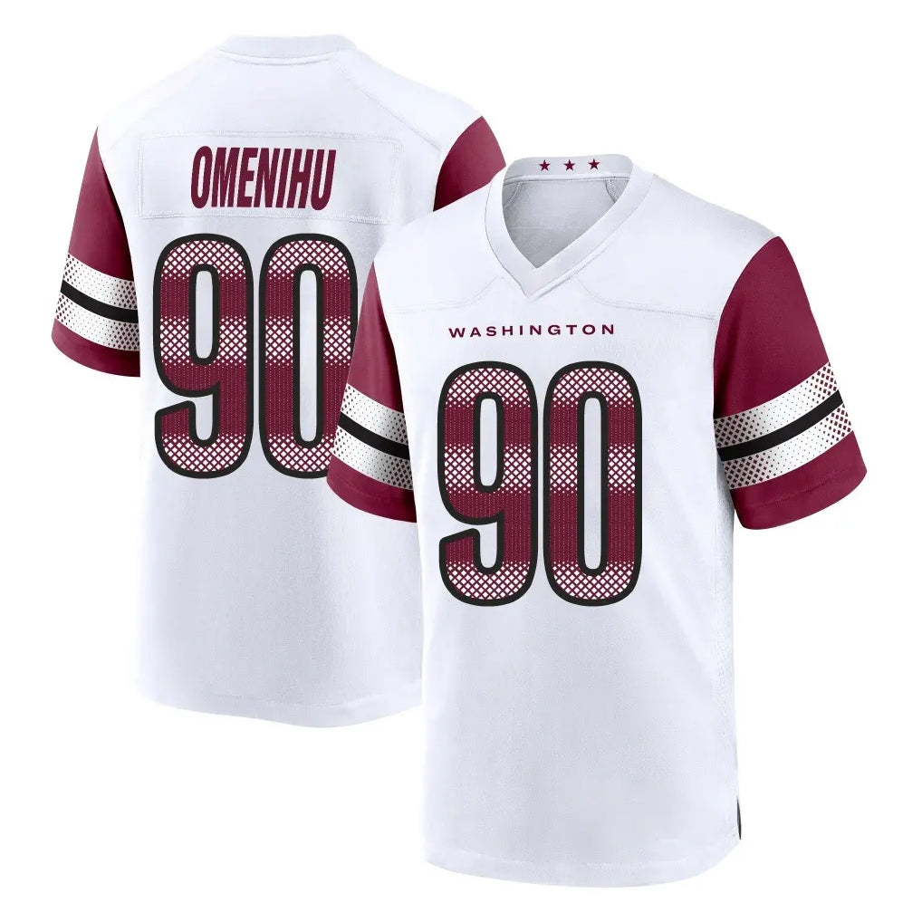 W.Commanders #90 Charles Omenihu Player White Game Home BALCE Stitched Jerseys