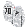 A.Falcons #70 Jake Matthews Player Arctic Camo Salute to Service Limited Hoodie BALCE Stitched Jerseys