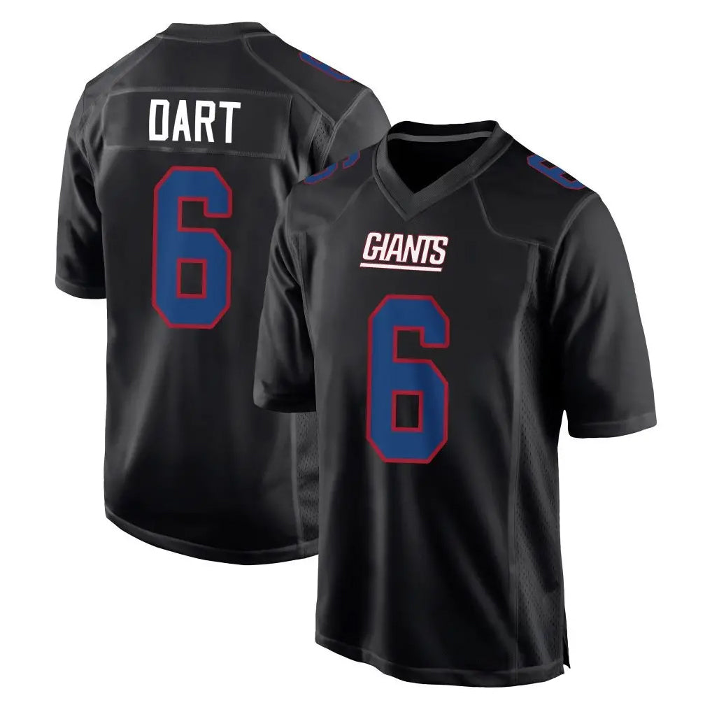 NY.Giants #6 Jaxson Dart Player Carbon Fashion Limited Home Game BALCE Stitched Jerseys