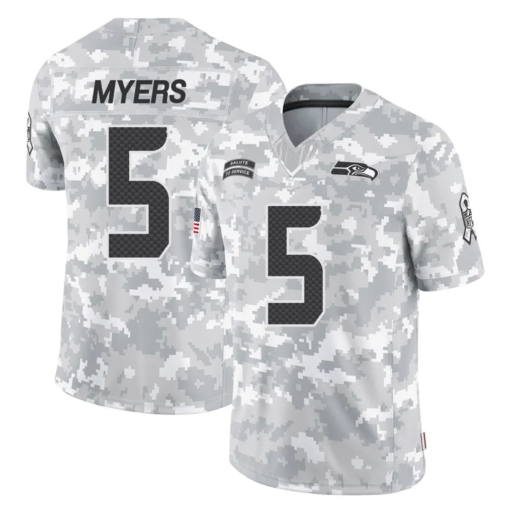 S.Seahawks #5 Jason Myers Player Arctic Camo Limited Salute To Service Home Game BALCE Stitched Jerseys