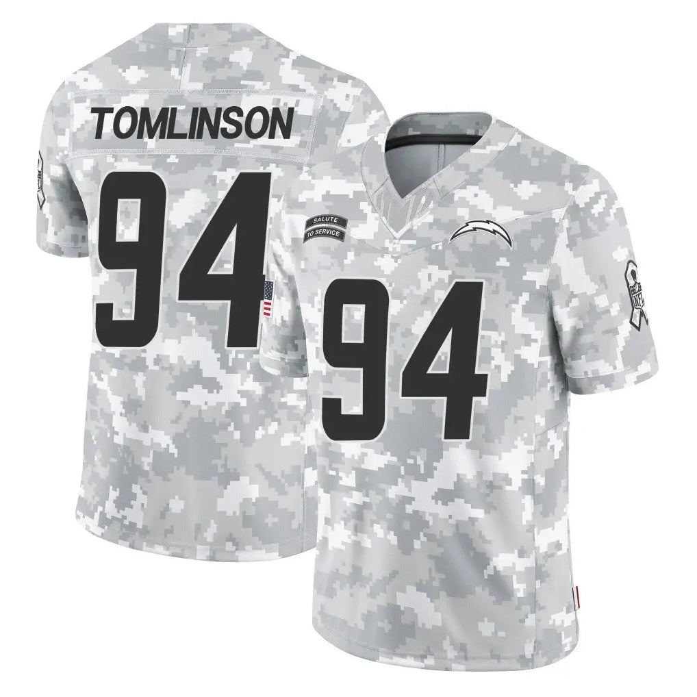 LA.Chargers #94 Dalvin Tomlinson Player Arctic Camo Salute To Service Limited Game BALCE Stitched Jerseys