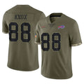 B.Bills #88 Dawson Knox Player Olive Salute To Service Game BALCE Stitched Jerseys