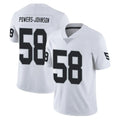 LV.Raiders #58 Jackson Powers-Johnson Player White Limited Vapor Untouchable Home Game BALCE Stitched Jerseys