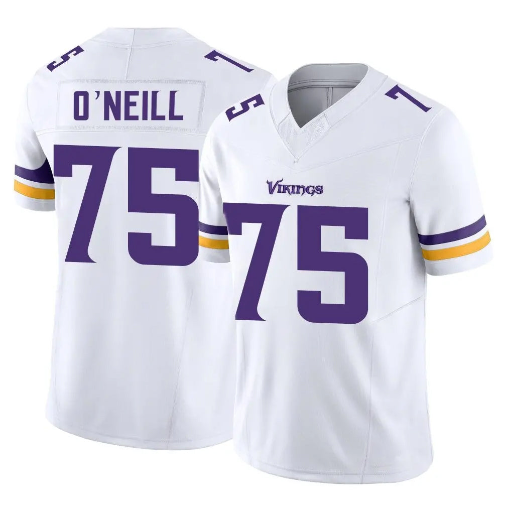 M.Vikings #75 Brian O'Neill Player White Limited Vapor F.U.S.E. Home Game BALCE Stitched Jerseys