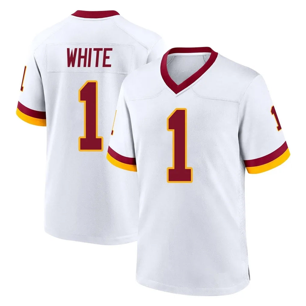 W.Commanders #1 Rachaad White Player White Home Game BALCE Stitched Jerseys