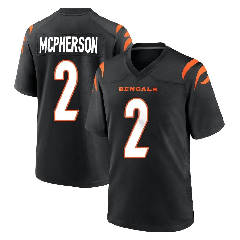 C.Bengals #2 Evan McPherson Player Black Home Game BALCE Stitched Jerseys