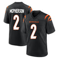 C.Bengals #2 Evan McPherson Player Black Home Game BALCE Stitched Jerseys
