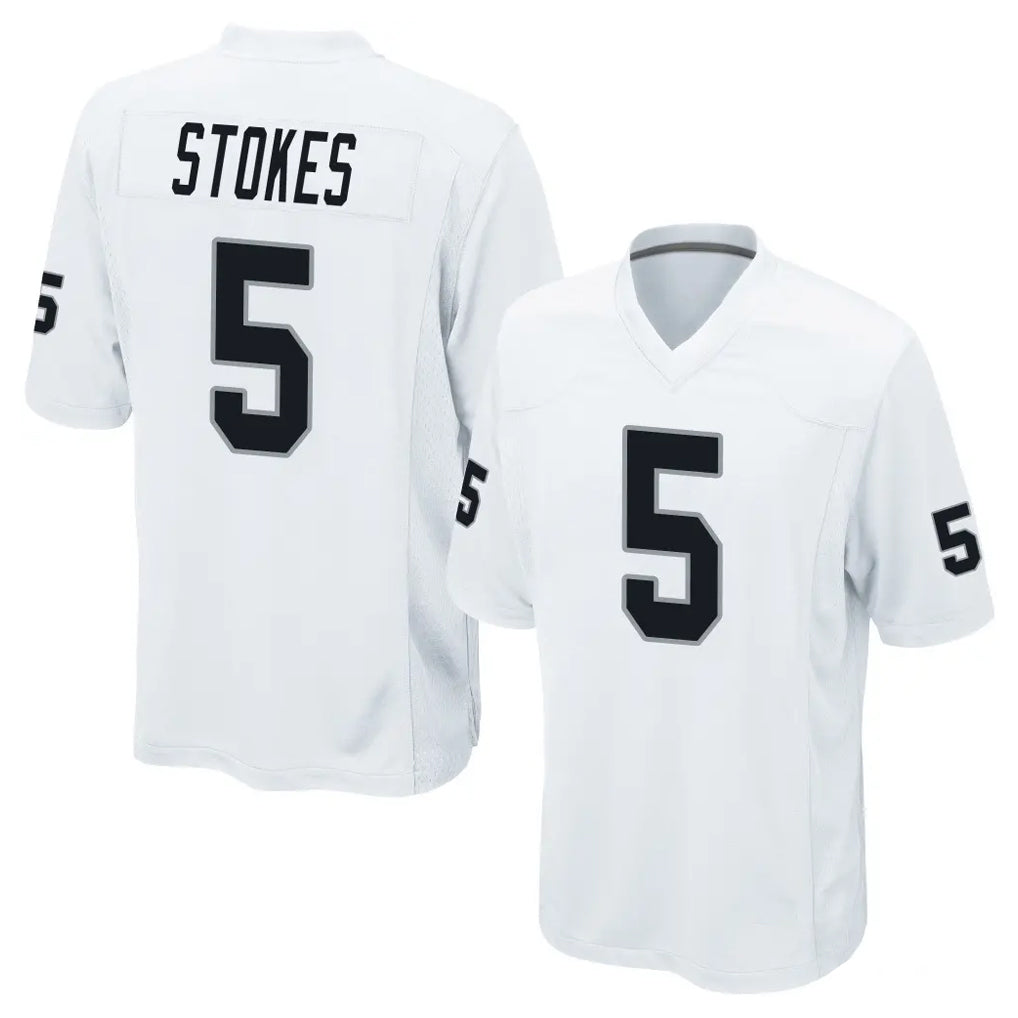 LV.Raiders #5 Eric Stokes Player White Home Game BALCE Stitched Jerseys