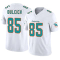 M.Dolphins #85 Greg Dulcich Player White Limited Vapor F.U.S.E. Home Game BALCE Stitched Jerseys
