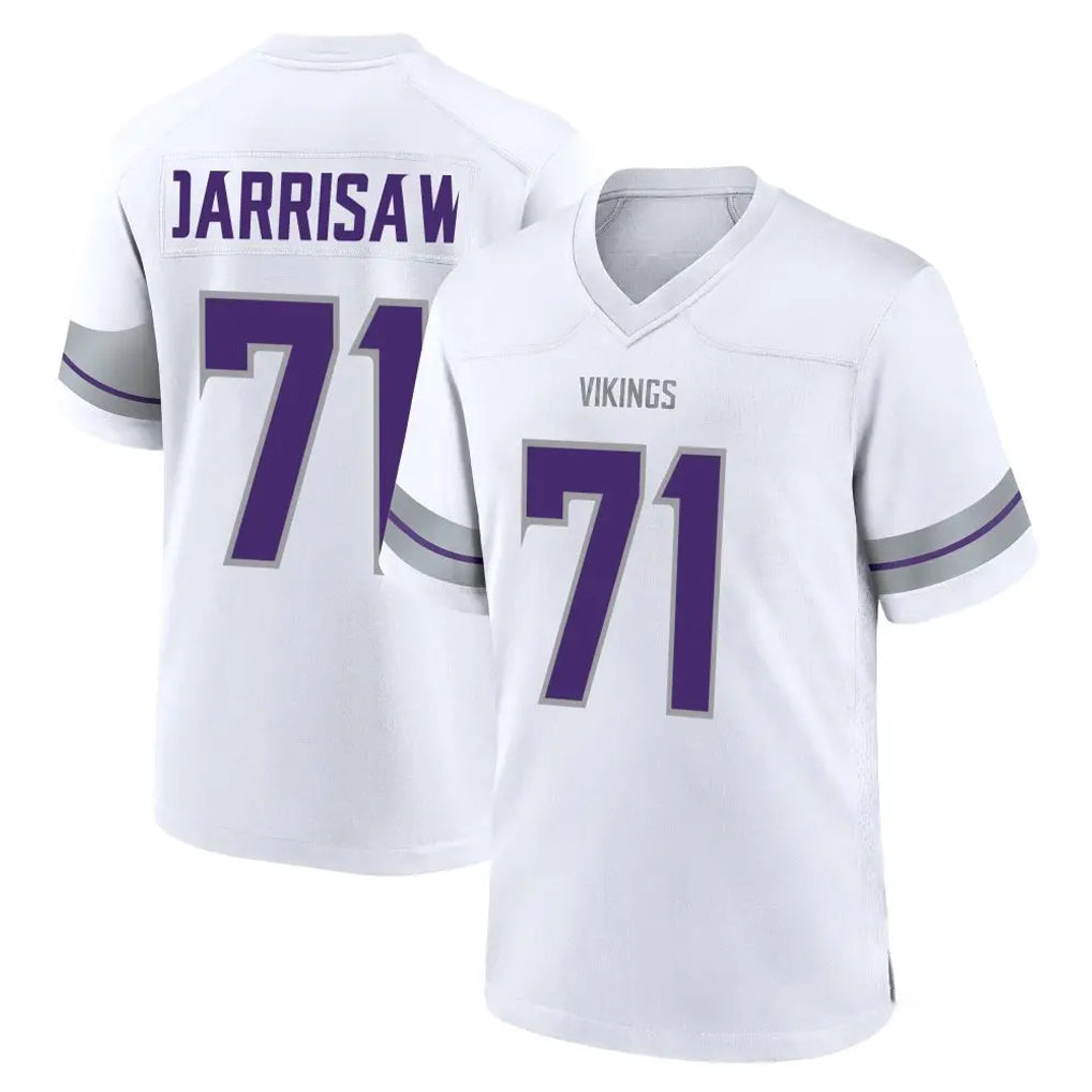M.Vikings #71 Christian Darrisaw Player White Alternate Home Game BALCE Stitched Jerseys