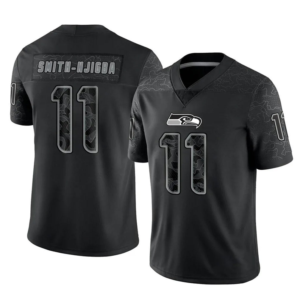 S.Seahawks #11 Jaxon Smith-Njigba Player Black Limited Reflective Home Game BALCE Stitched Jerseys