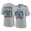 C.Panthers #90 Julius Peppers Player Gray Atmosphere Fashion Game BALCE Stitched Jerseys