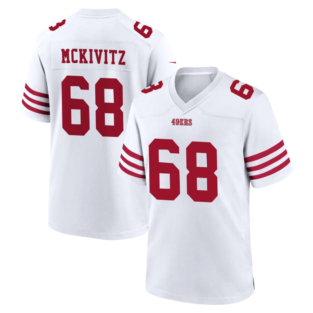 SF.49ers #68 Colton McKivitz Player White Game Home BALCE Stitched Jerseys