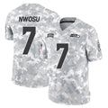 S.Seahawks #7 Uchenna Nwosu Player Arctic Camo Limited Salute To Service Home Game BALCE Stitched Jerseys