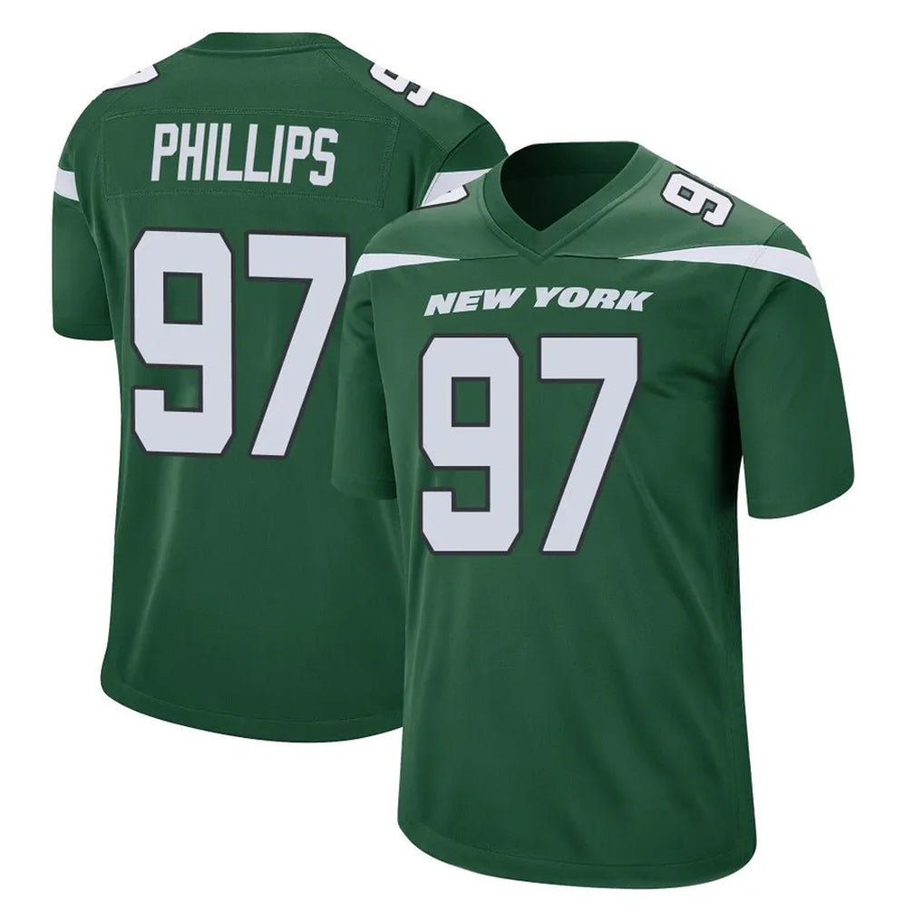 NY.Jets #97 Harrison Phillips Player Green Home Game BALCE Stitched Jerseys