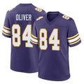 M.Vikings #84 Josh Oliver Player Purple Classic Home Game BALCE Stitched Jerseys