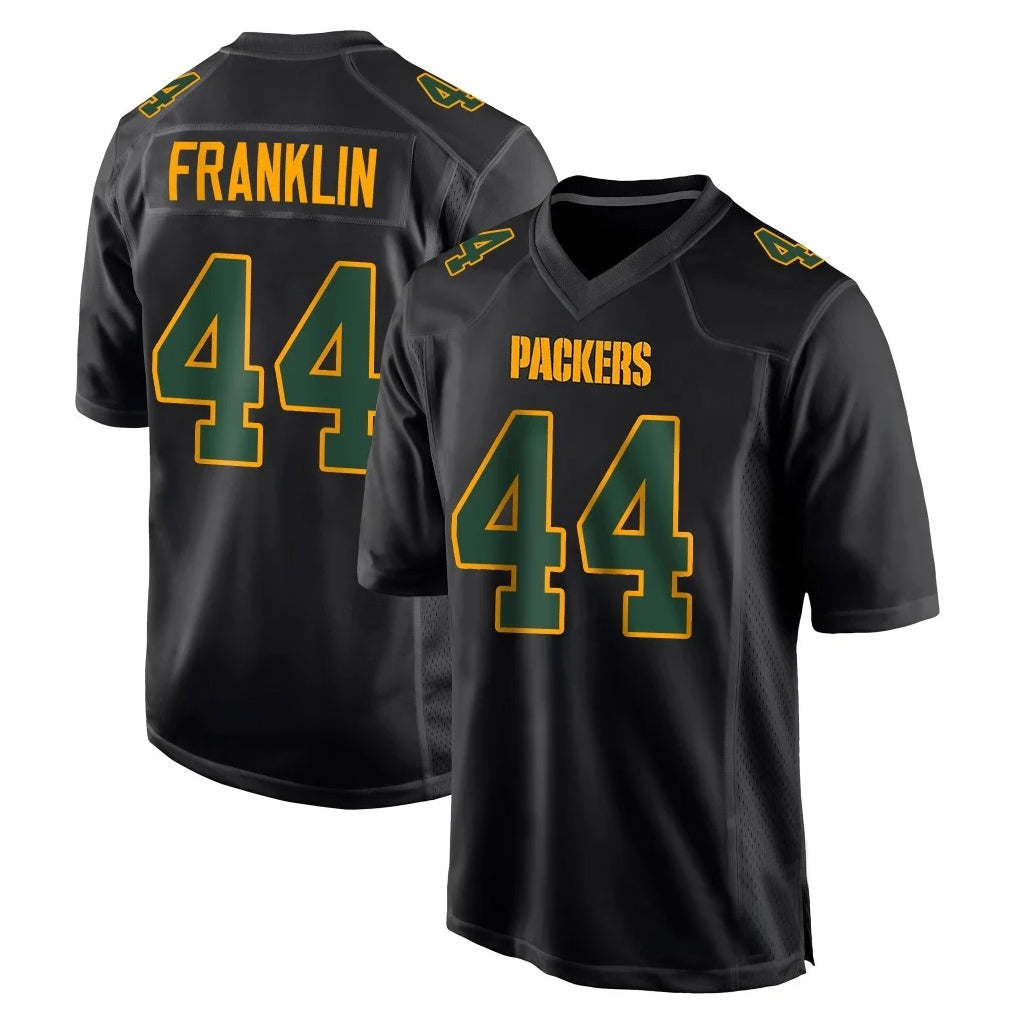 GB.Packers #44 Zaire Franklin Player Black Fashion Home Game BALCE Stitched Jerseys