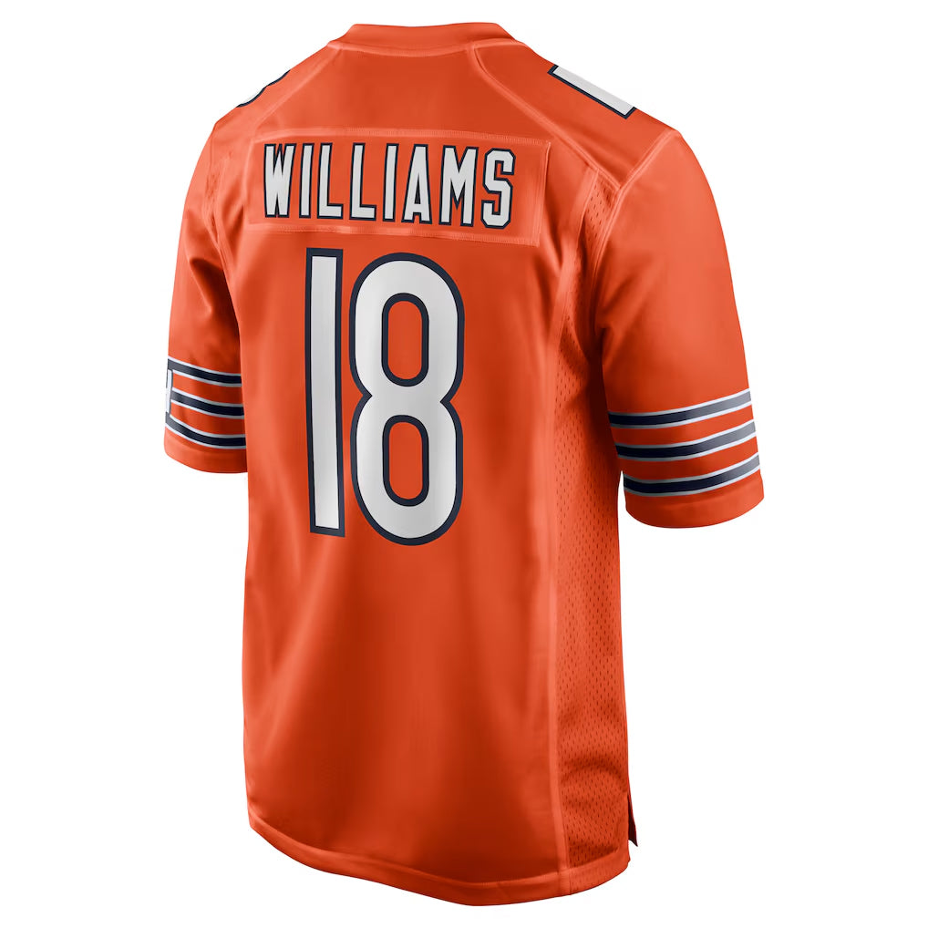 C.Bears #18 Caleb Williams Player Orange Home Game BALCE Stitched Jerseys