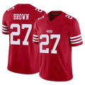 SF.49ers #27 Ji'Ayir Brown Player Red Limited Vapor F.U.S.E. Home Game BALCE Stitched Jerseys