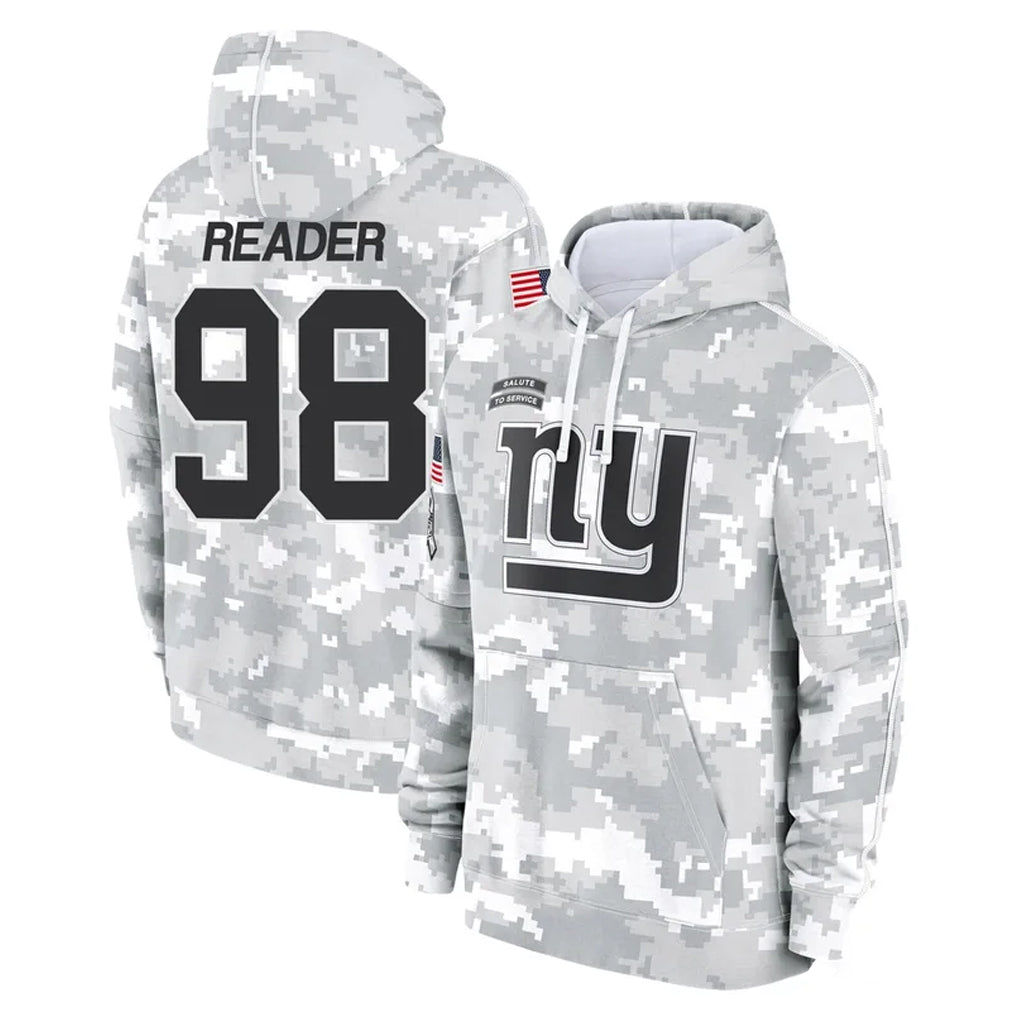 NY.Giants #98 DJ Reader Player Arctic Camo Salute to Service Pullover Hoodies Limited Game BALCE Stitched Jerseys