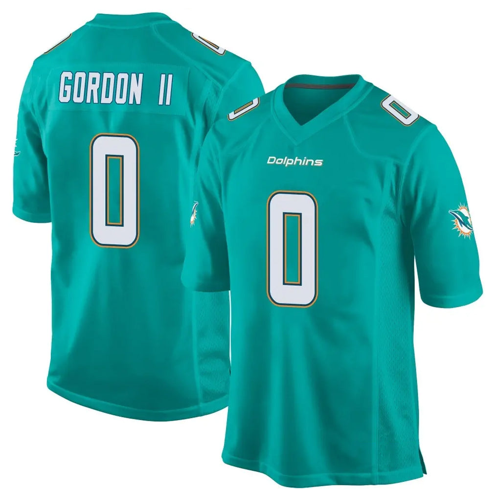 M.Dolphins #0 Ollie Gordon II Player Aqua Team Color Home Game BALCE Stitched Jerseys