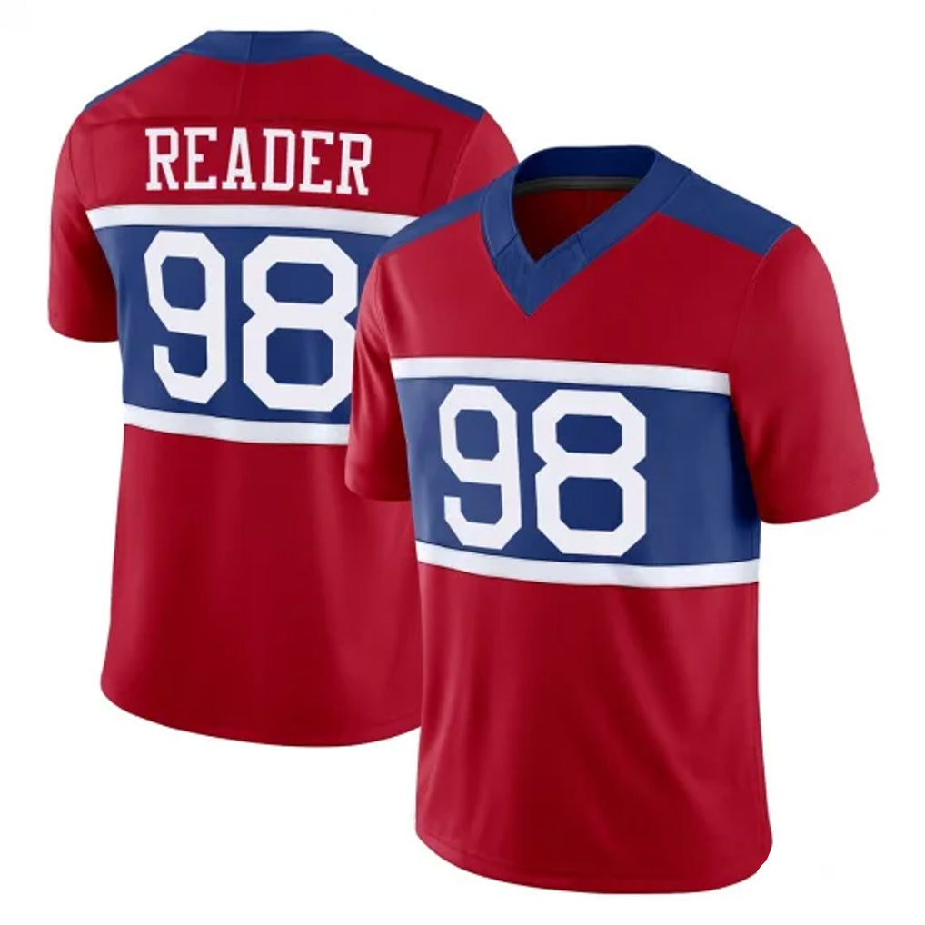 NY.Giants #98 DJ Reader Player Red Century Vapor F.U.S.E. Home Game BALCE Stitched Jerseys