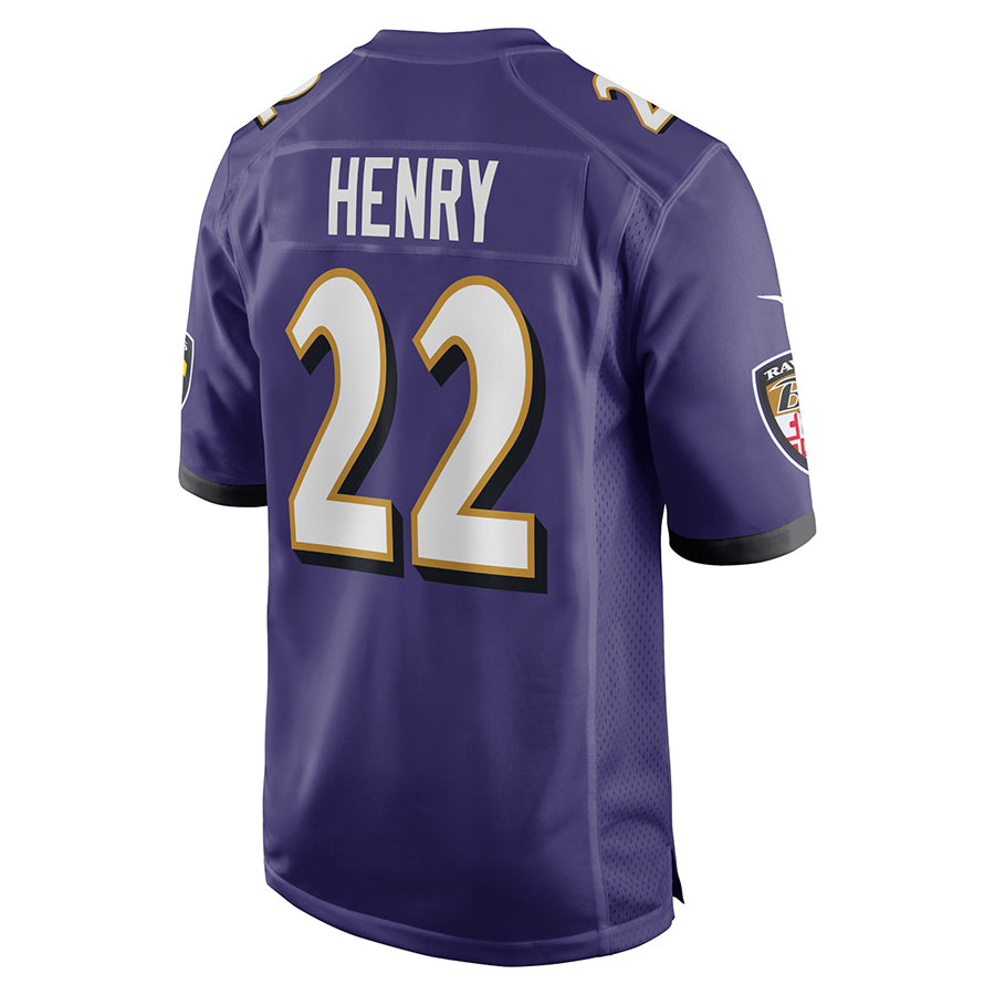 B.Ravens #22 Derrick Henry Player Purple Alternate Home Game BALCE Stitched Jerseys