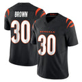 C.Bengals #30 Chase Brown Player Black Vapor F.U.S.E. Limited Home Game BALCE Stitched Jerseys