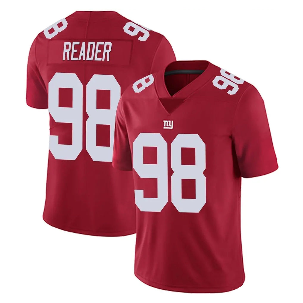 NY.Giants #98 DJ Reader Player Red Limited Vapor Untouchable Home Game BALCE Stitched Jerseys