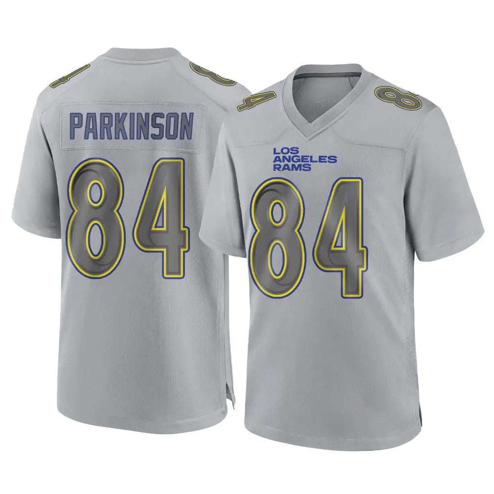 LA.Rams #84 Colby Parkinson Player Gray Atmosphere Fashion Home Game BALCE Stitched Jerseys