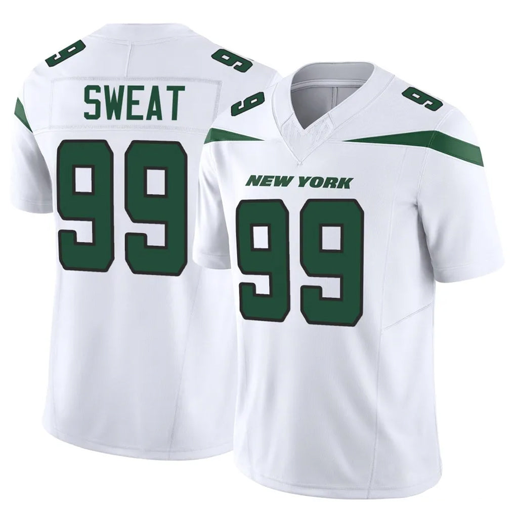 NY.Jets #99 T'Vondre Sweat Player White Limited Vapor F.U.S.E. Home Game BALCE Stitched Jerseys