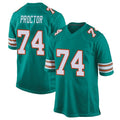 M.Dolphins #74 Kadyn Proctor Player Aqua Alternate Home Game BALCE Stitched Jerseys