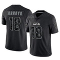 S.Seahawks #18 Elijah Arroyo Player Black Limited Reflective Home Game BALCE Stitched Jerseys